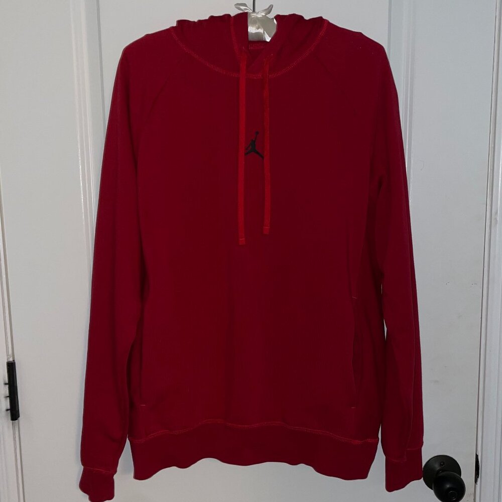 Jordan Dri-FIT Pullover Red Hoodie, Size Medium